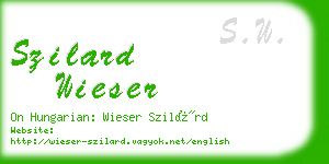 szilard wieser business card